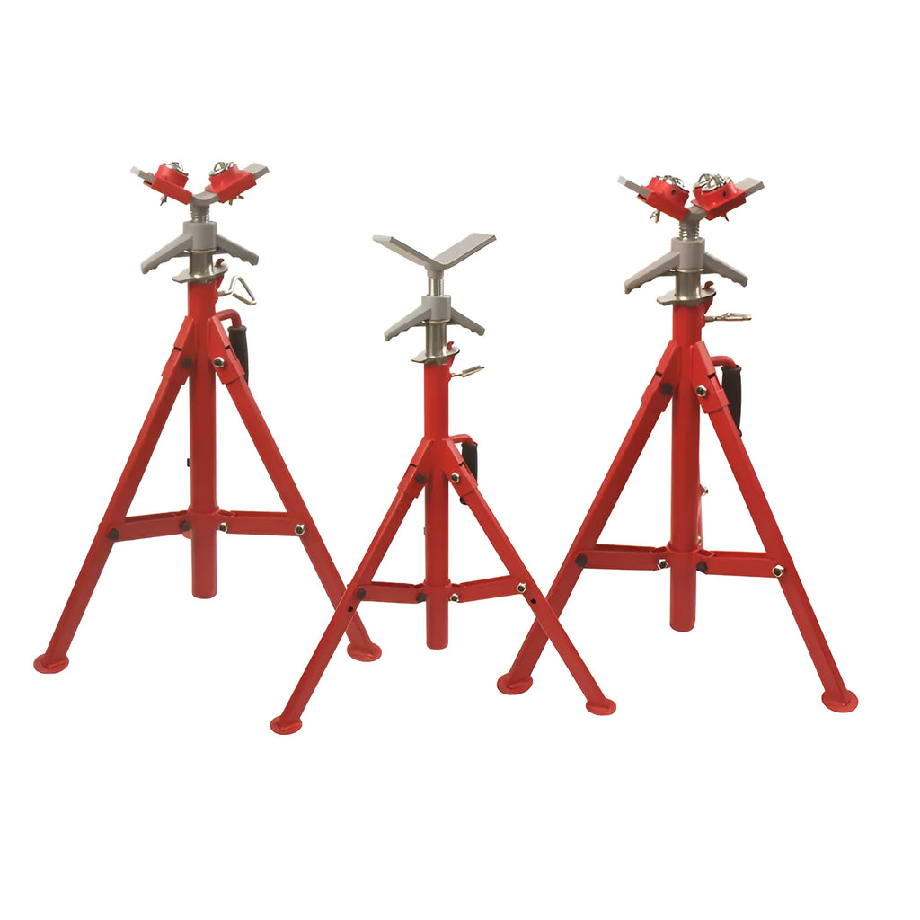Metal V-head pipe bracket with ball mount for steel pipe support