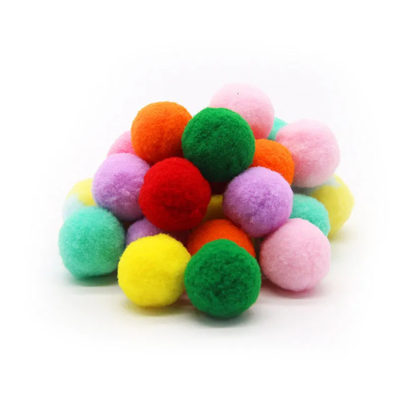 Pet toy launching gun with multiple soft plush balls for interactive dog and cat play