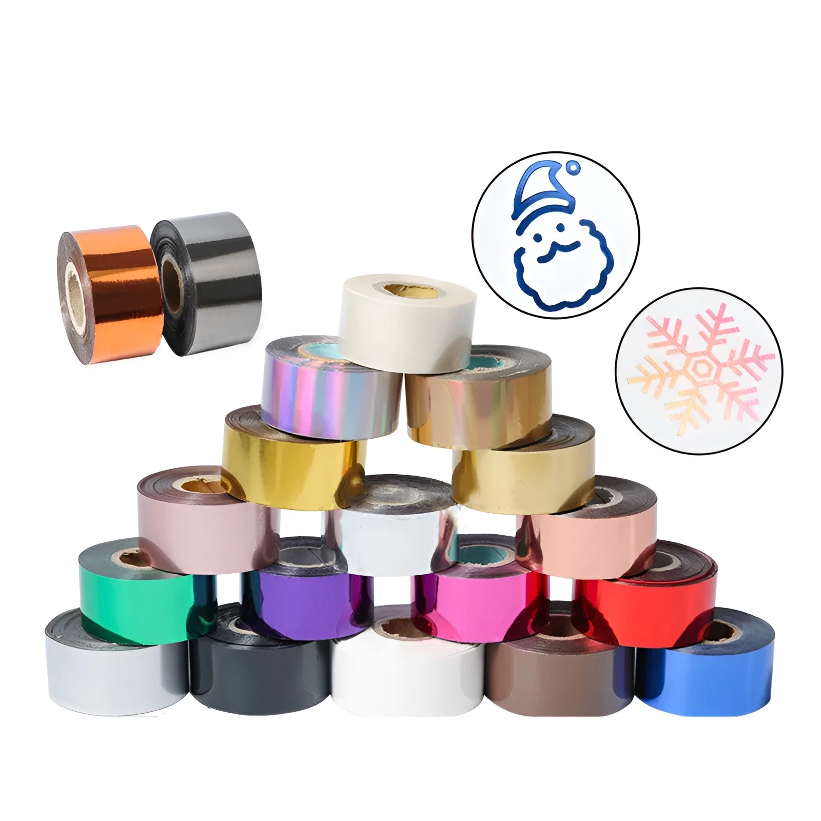 Roll of electrochemical aluminium hot stamping foil for leather and plastic branding in multiple width options