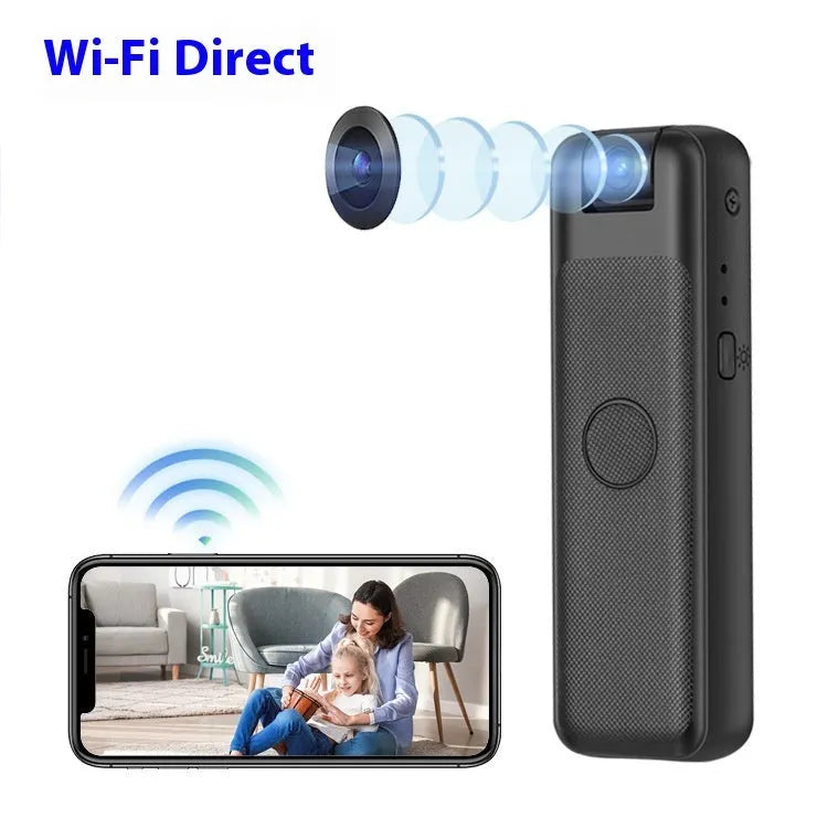 Black back splint mount Wi-Fi surveillance camera with 30cm USB-C cable