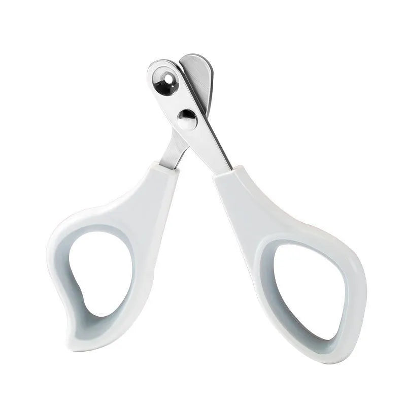 Pet nail clippers for cats with anti-bleeding round mouth design and ABS handle