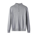 Men's casual wool pullover sweater in slim fit with long sleeves and thickened design