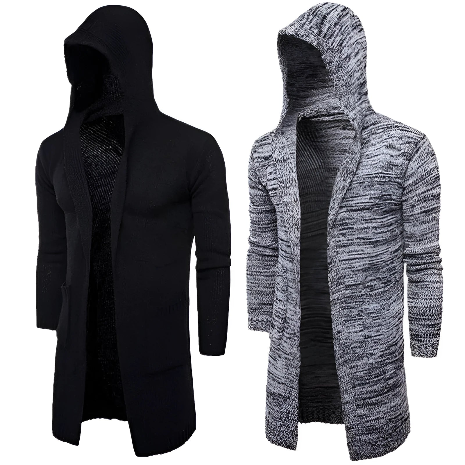 Mens wool blend cardigan sweater button front available in black and gray sizes L M XL XXL