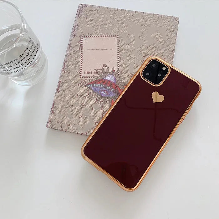 Blue TPU solid colour slim back cover phone case for iPhone 11 displayed on a table.