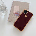 Blue TPU solid colour slim back cover phone case for iPhone 11 displayed on a table.
