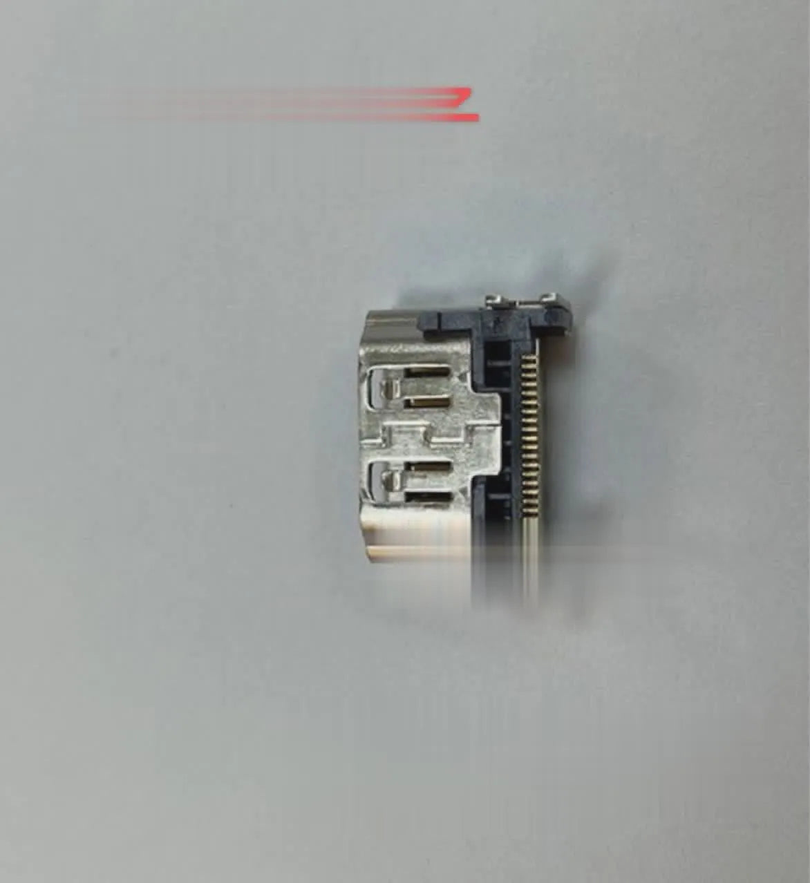 Silver HDMI interface host socket connector for gaming console port replacement
