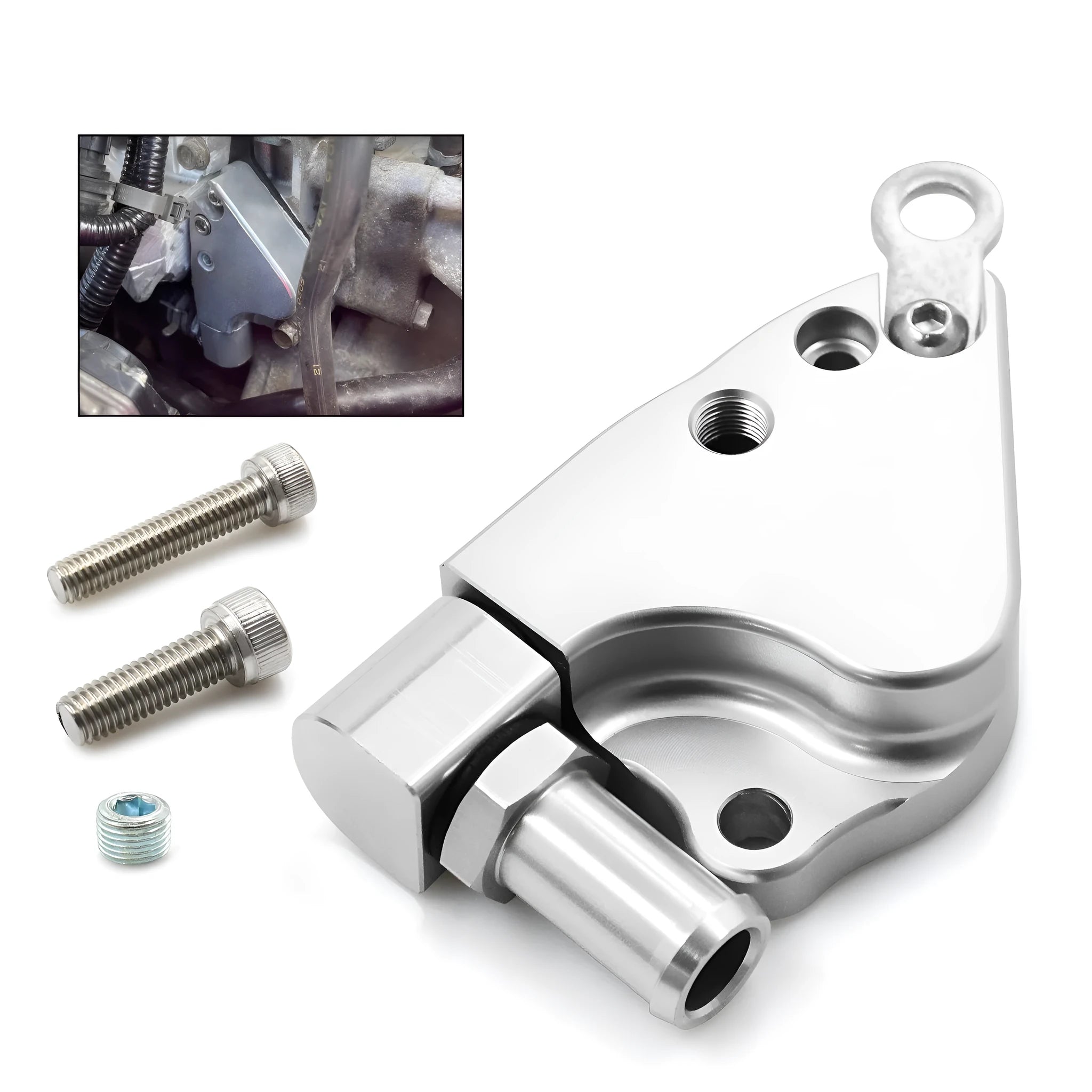 Aluminium intake manifold coolant adapter for Honda K20 K24 engines