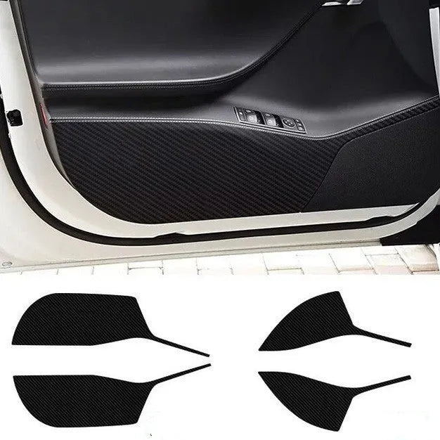 Tesla Model S door protective film set with carbon fibre pattern for anti-scratch protection