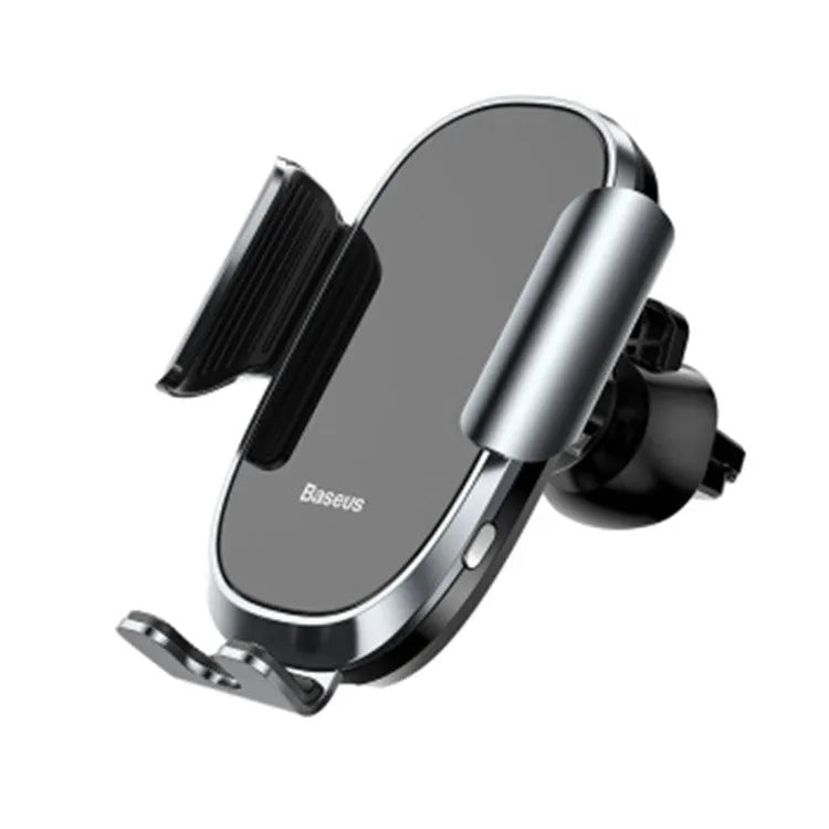 Smart car bracket with flexible gooseneck arm and adjustable device head in black, blue, and silvery colours