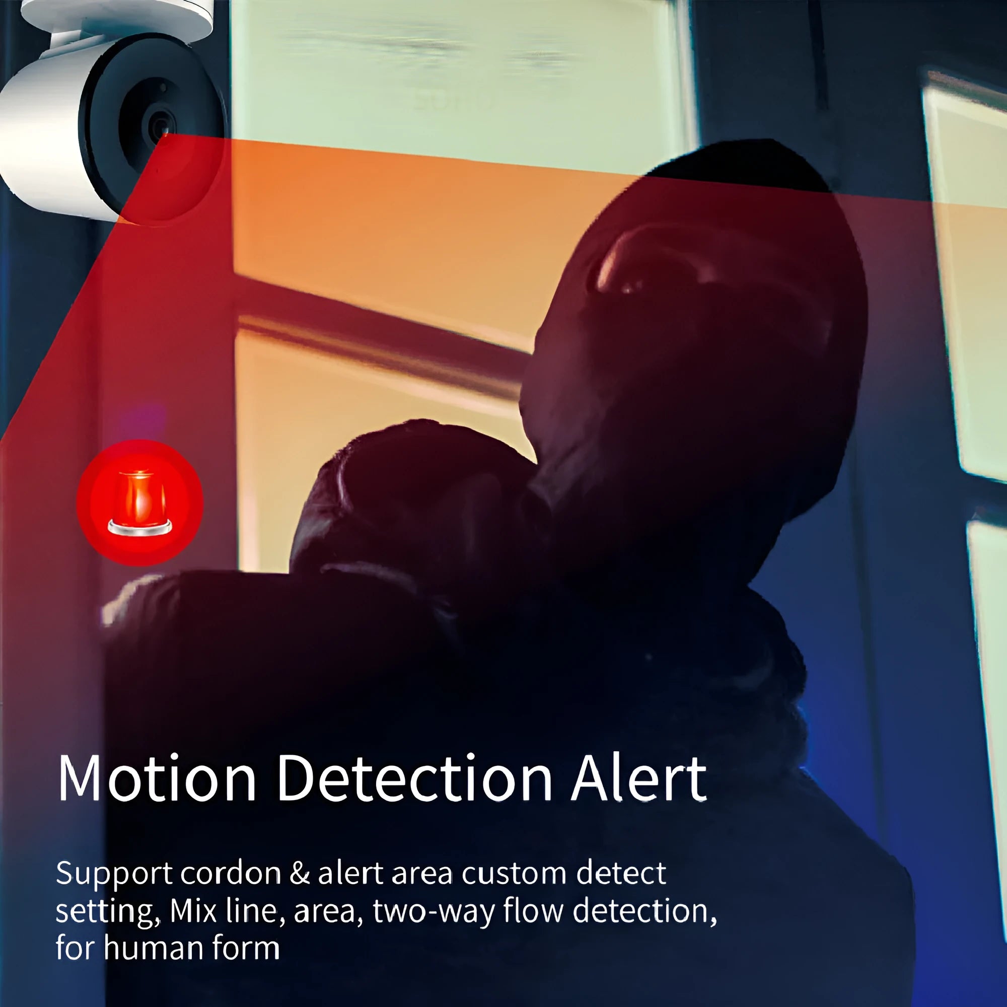 Smart WiFi PTZ security camera with pan-tilt functionality for indoor monitoring