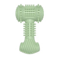 Big-bone shaped TPR dog chew toy with raised dots for teeth cleaning in blue green or pink