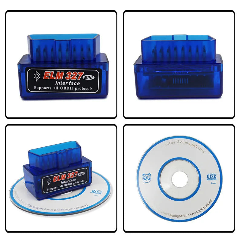 ELM327 Bluetooth OBD2 diagnostic scanner for car fault codes and sensor data