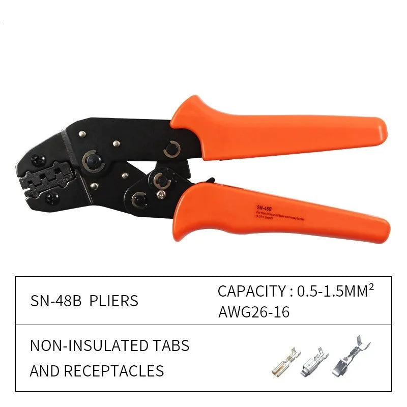 SN-48B portable multi-wrench jaw terminal crimping pliers combination suit with four jaw pairs