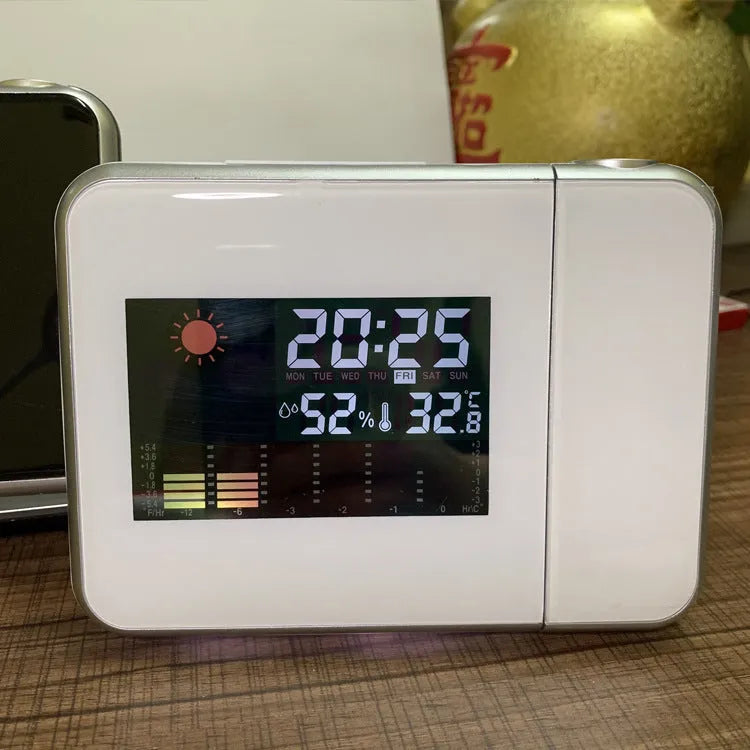 Home electronic clock plastic 16 by 6 by 12 cm digital desk clock with USB port black finish