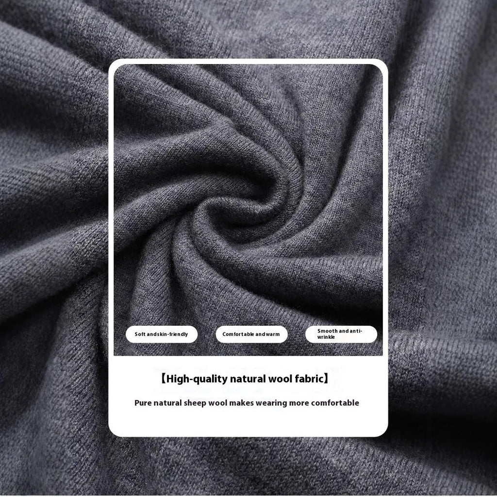 Men's standard wool thickness pullover sweater in regular fit style for autumn and winter wear