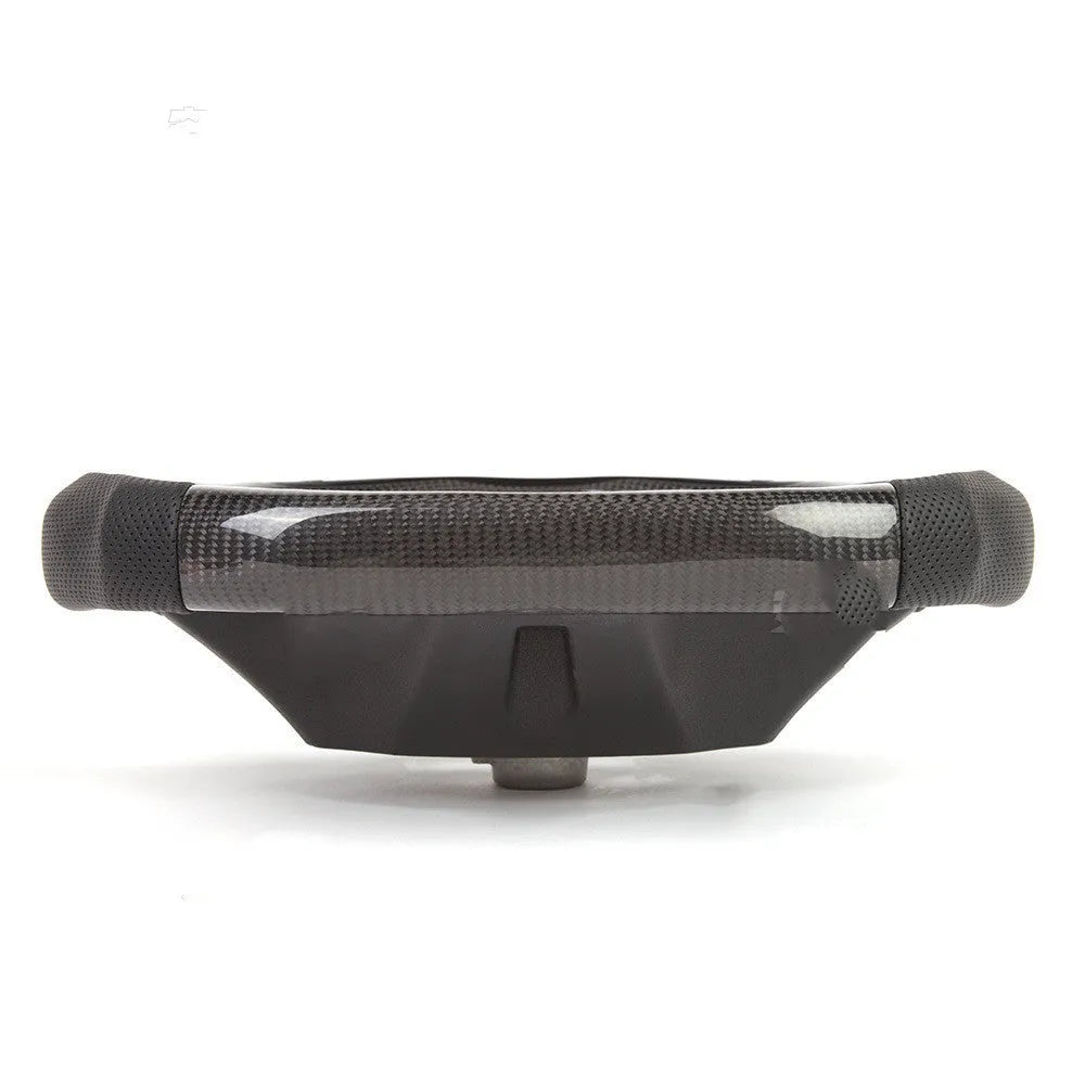 Black carbon fibre BMW steering wheel with LED elements and paddle shifters