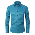 Men's stretch long sleeve work shirt in polyester available in sizes S to 3XL with multiple colour options