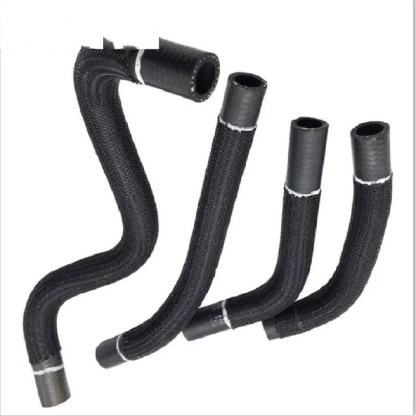 Black self-winding mesh sleeve automobile protective wire cover showing opening design for cable installation