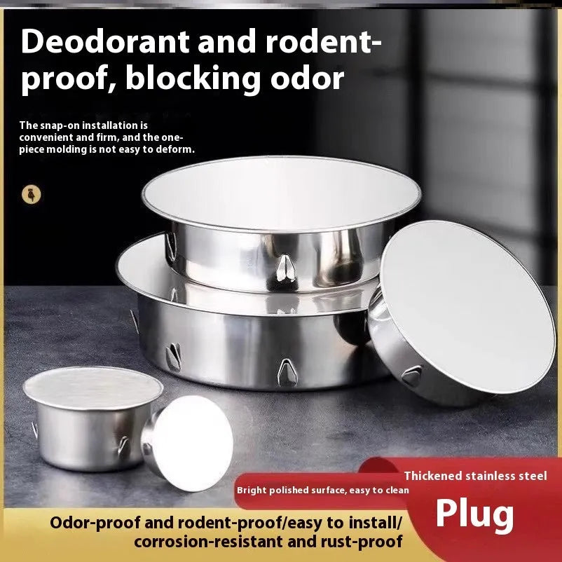 Stainless steel deodorant floor drain seal cover with modern design