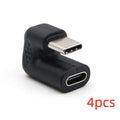 Plastic U-bend adapter extension cable with 4-piece adapter set for mobile devices