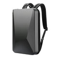 Hard shell PC gaming backpack with multiple compartments and double straps in black or silver colour options