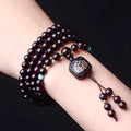 Zambia rosewood bead bracelet with 108 flat lotus pendant beads for DIY jewellery making