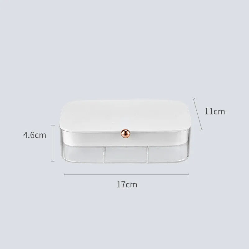 Green multi-layer jewellery storage box with modern minimalist design