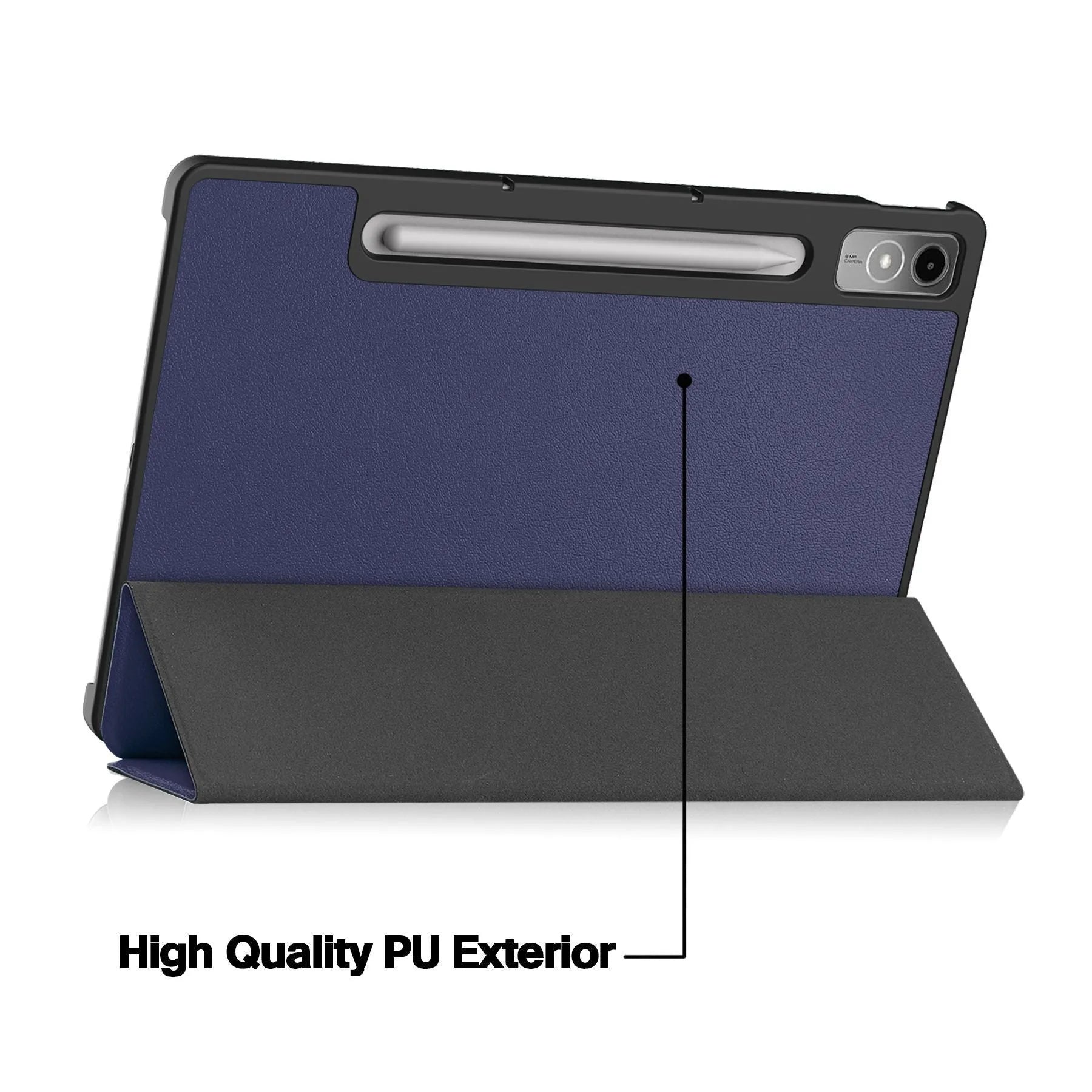 Lenovo Tab P12 tablet protective case in apricot colour with stand function extended