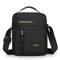 Men's casual outdoor messenger bag in nylon with crossbody strap and sewing thread details