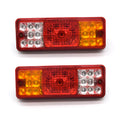 Black semi-closed taillight for 12V and 48-60V tricycles.