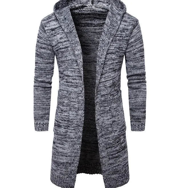 Mens wool blend cardigan sweater button front available in black and gray sizes L M XL XXL