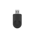 Black wireless Apple CarPlay USB adapter measuring 26x55mm for car smartphone connectivity