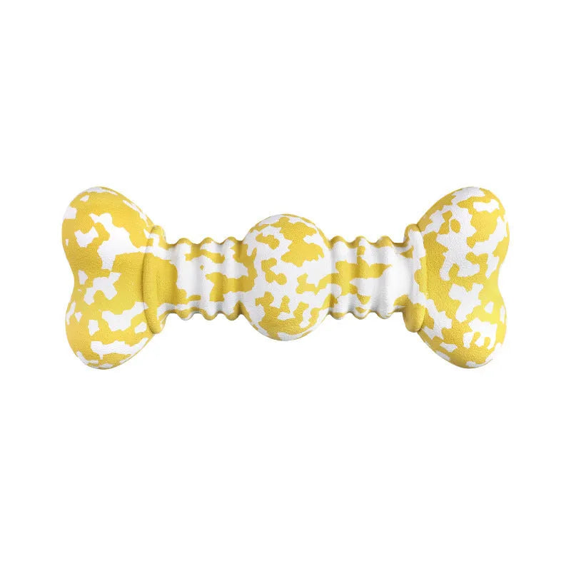 USDA Organic natural rubber dog chew toy with camouflage pattern for medium and large breed dogs