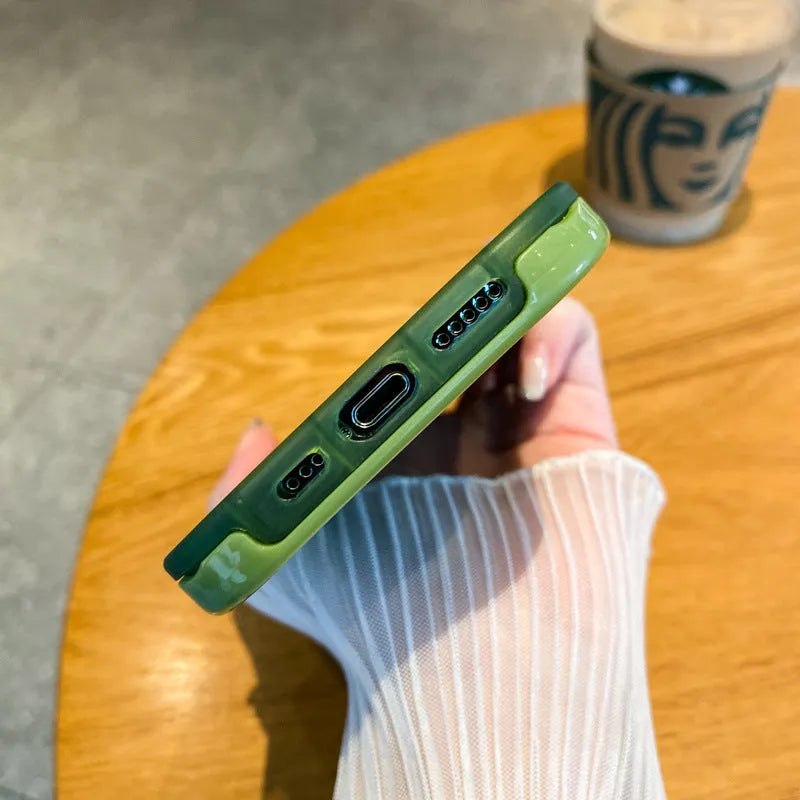 Invisible double-headed bracket phone case for Apple iPhone in black