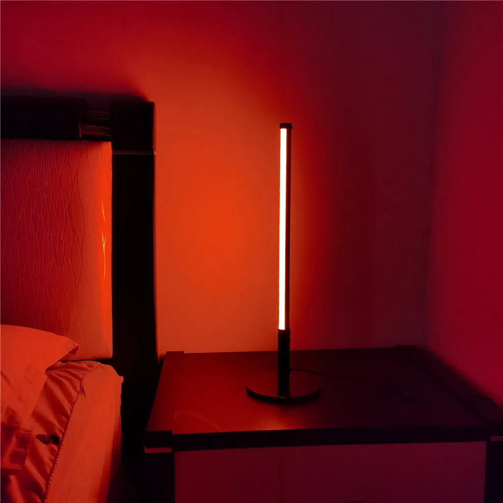 Retro aluminium alloy decorative atmosphere lamp with dimensions 14cm diameter by 48.5cm height