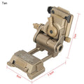 Dark earth coloured metal alloy L4 G24 night vision helmet mount with breakaway base.