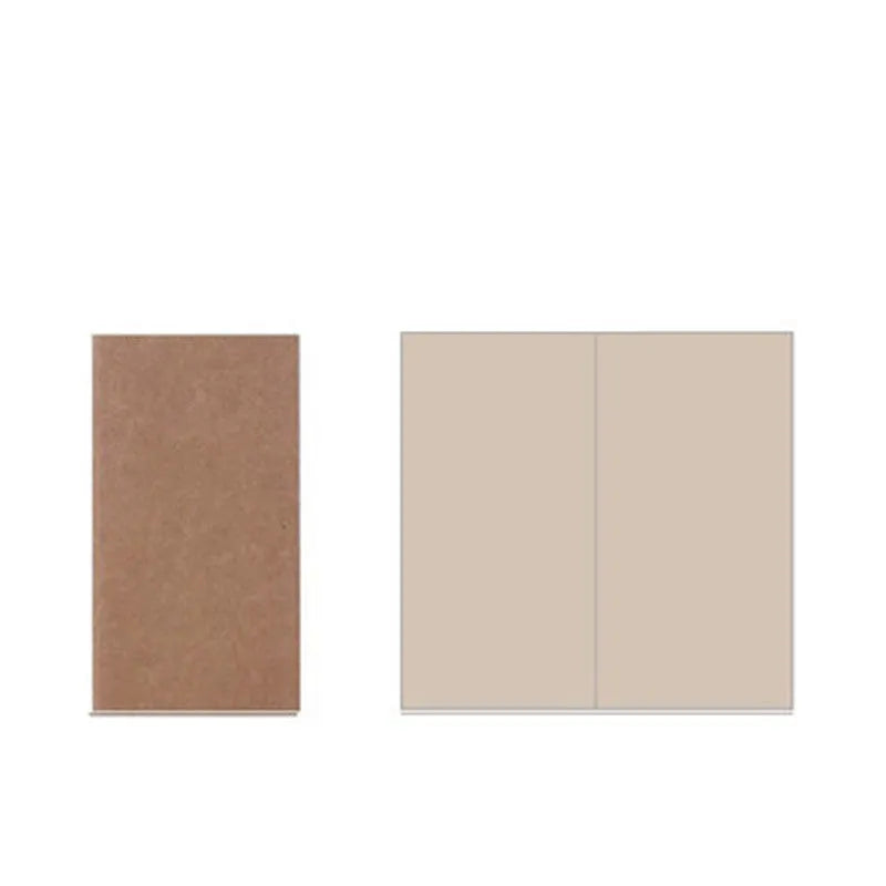 A6 travel diary notebook with kraft paper cover, 110x210mm, 64 pages, saddle stitching