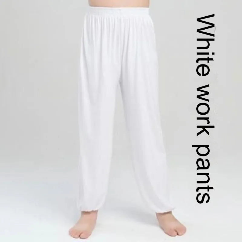 Children's black high elasticity Sanda practice pants for martial arts training