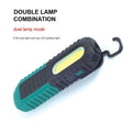 Black and green USB rechargeable auto repair work light with 165mm length