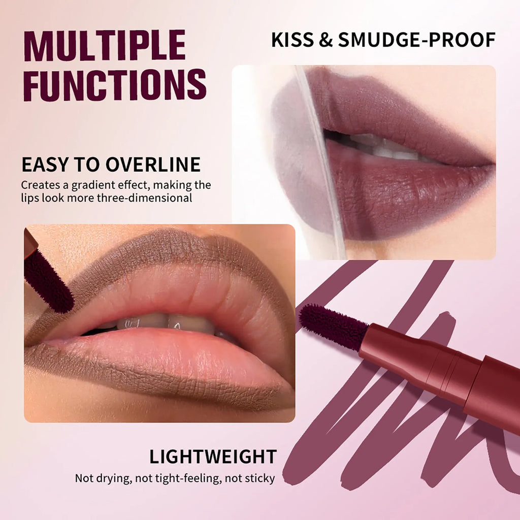 Moisturising smooth portable wooden lip pencil in shade Soft Pink, 1ml net content, colour-resistant lip liner and lipstick