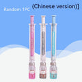 Vaccine design gel pen with syringe appearance and 0.5mm black ink refill