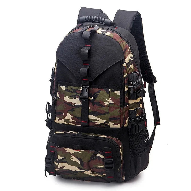 Men's waterproof Oxford cloth hiking backpack in multiple colour options with 56-75 litre capacity