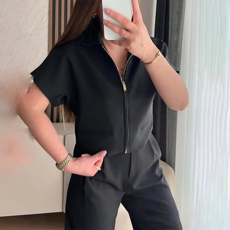 Women's loose fit casual polyester top in white, black, or yellow with short sleeves and Asian sizing options