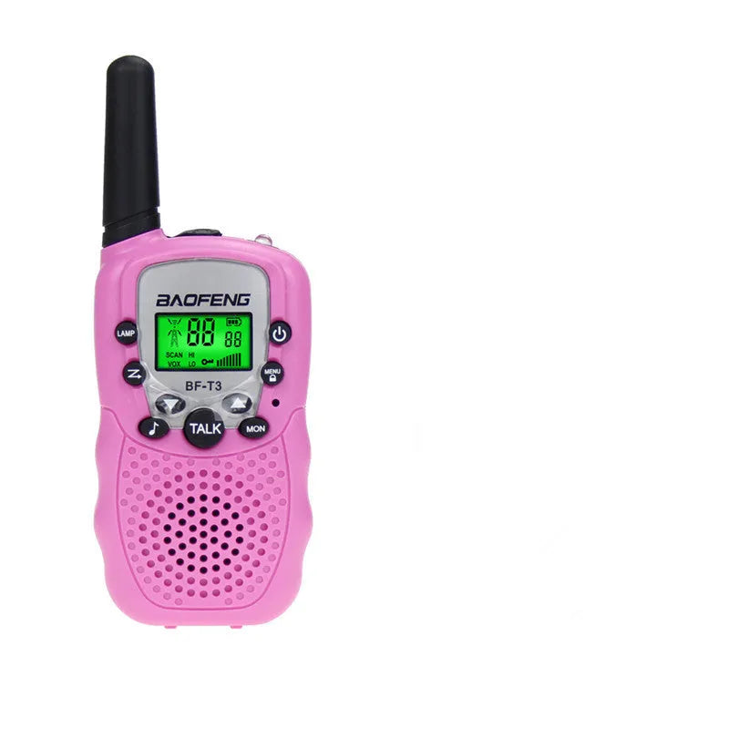 Child walkie talkie set with two handheld radios in choice of colours