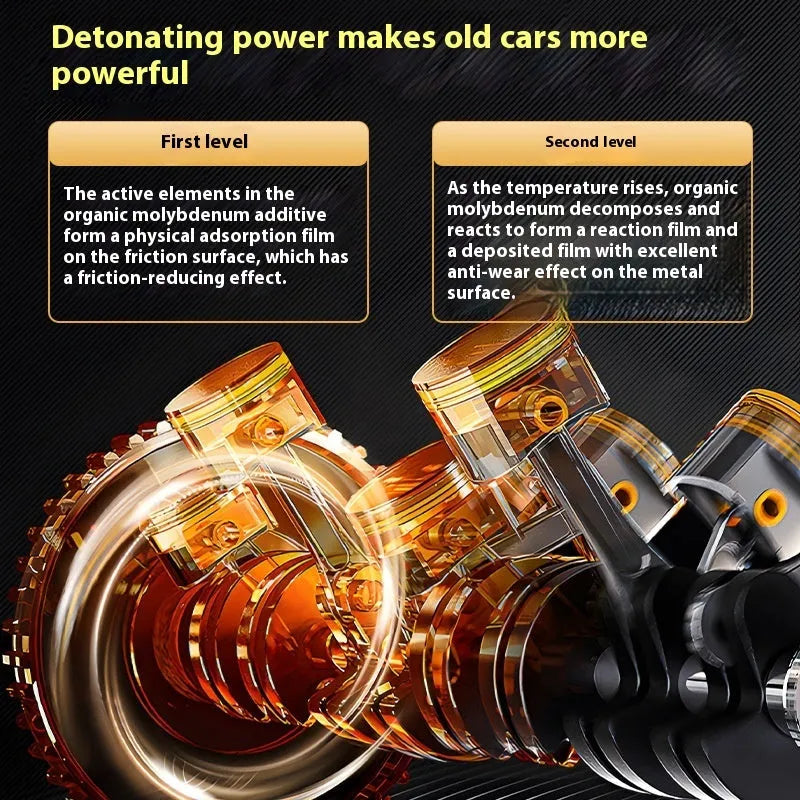 White bottle of 60ml engine oil anti-wear additive for car engine protection