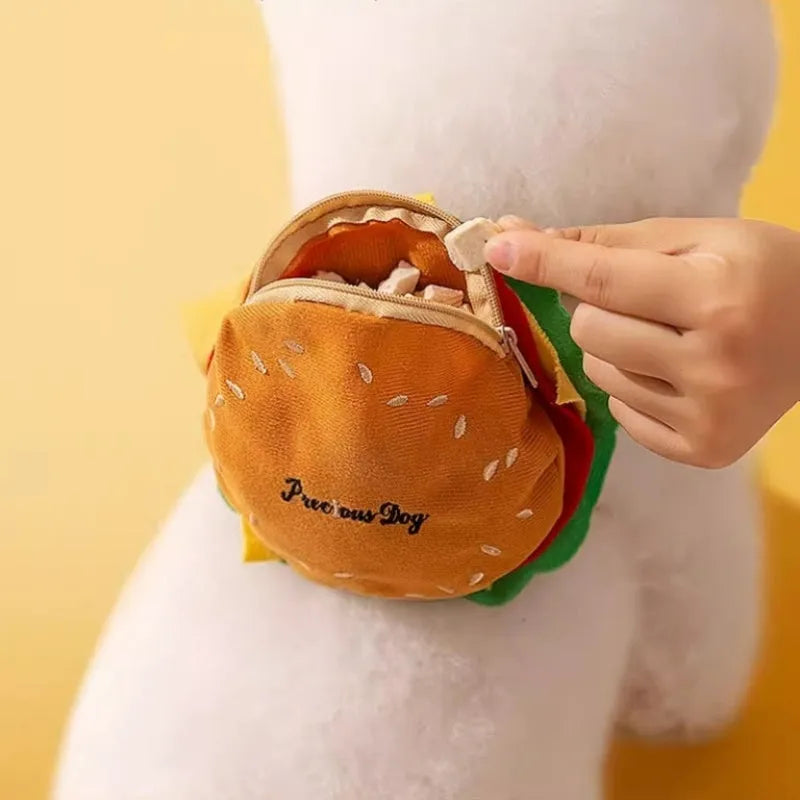 Cartoon hamburger chips design adjustable vest leash rope for dogs on a walk