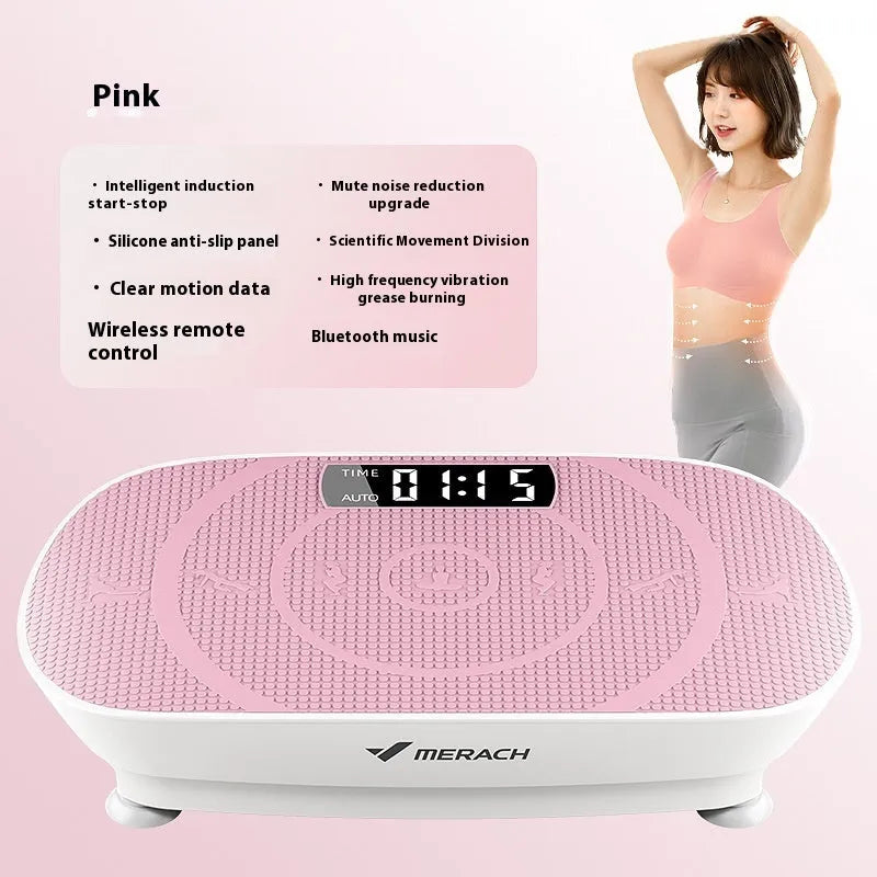 Grey or pink portable power board for home fitness with Bluetooth connectivity and 300kg load capacity