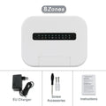 8-way smart water valve irrigation controller with wireless bridge, available in white green gray and black for EU garden use