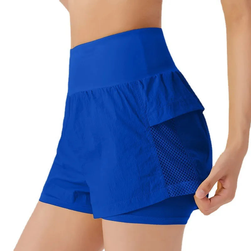 Women's loose fit cotton blend quick-drying sports shorts in rose pink colour