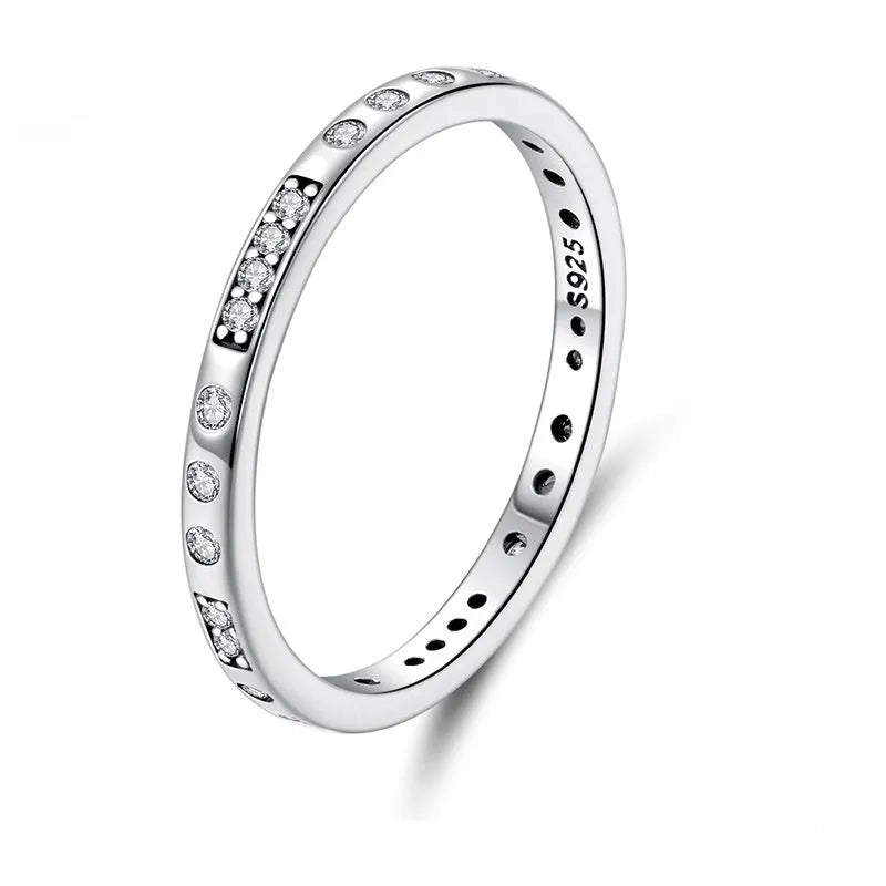 Silver Moss Password I Love You ring with oxidised black finish on a simple band.